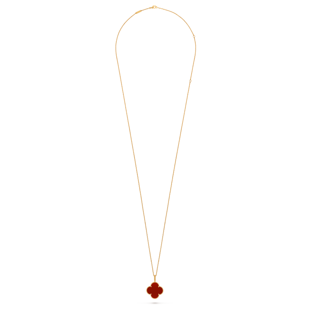 Van Cleef & Arpels Alhambra Carnelian Necklace