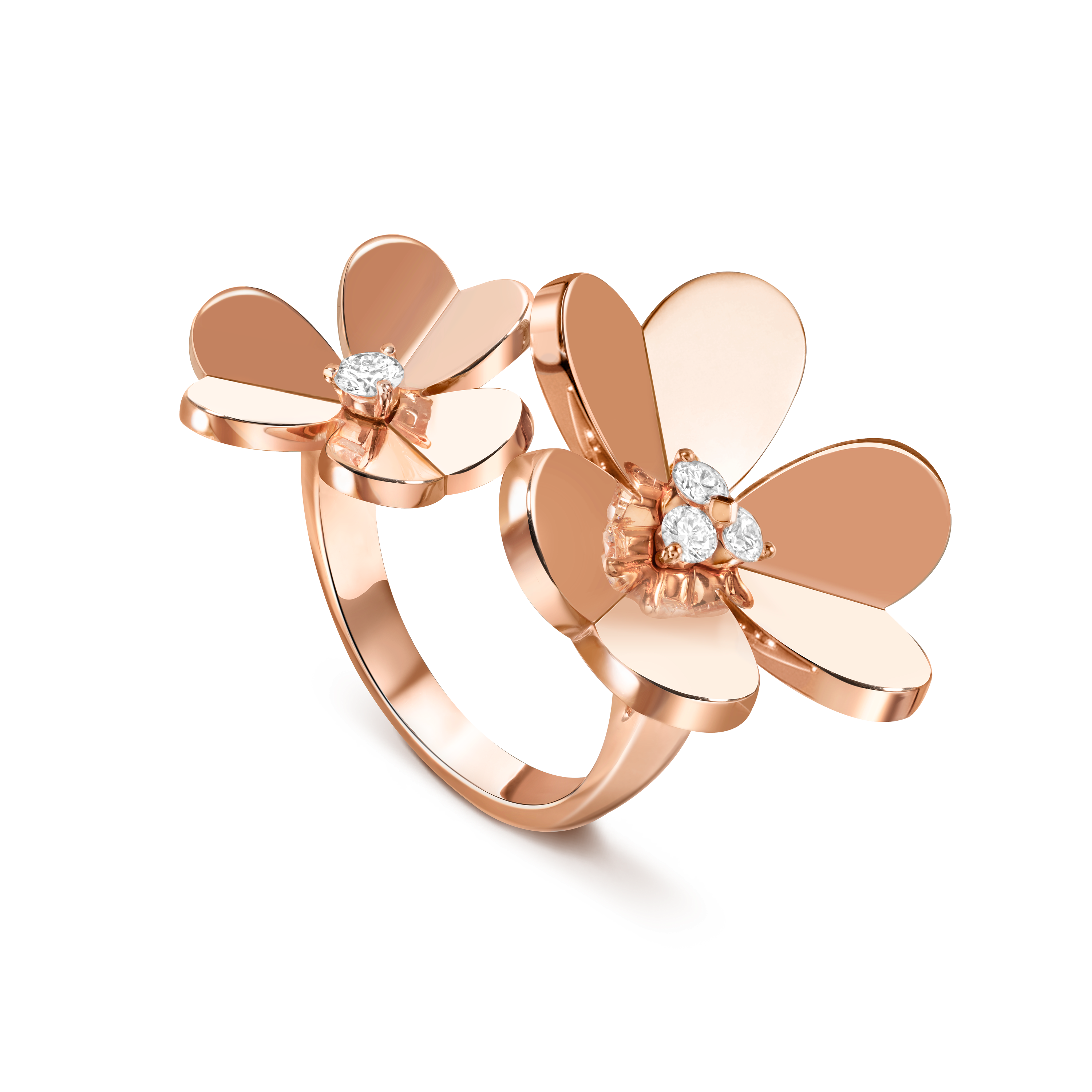 Van Cleef & Arpels Frivole two-flower ring