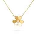 Van Cleef & Arpels Frivole mini clover single-diamond necklace