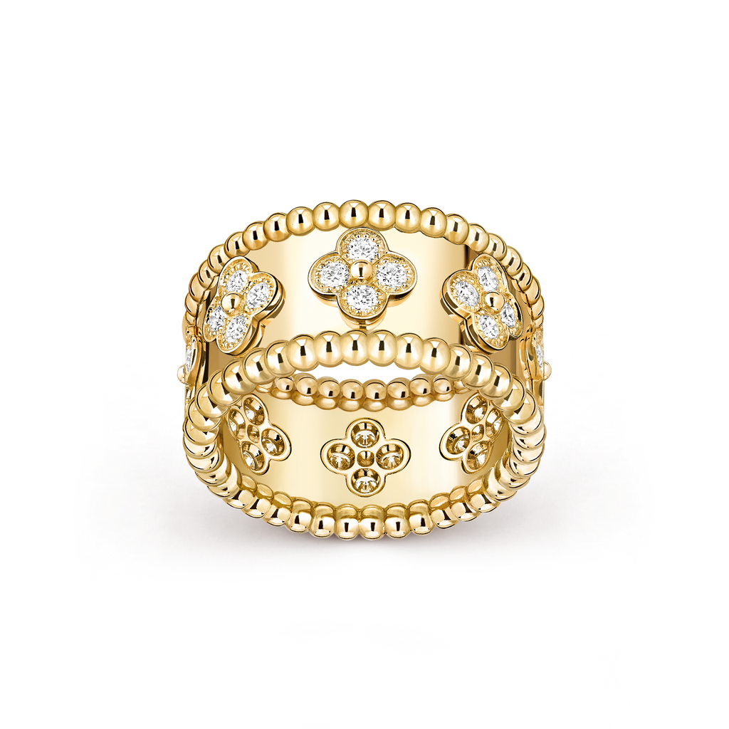 This is a Van Cleef & Arpels Perlée Clovers ring—medium model.