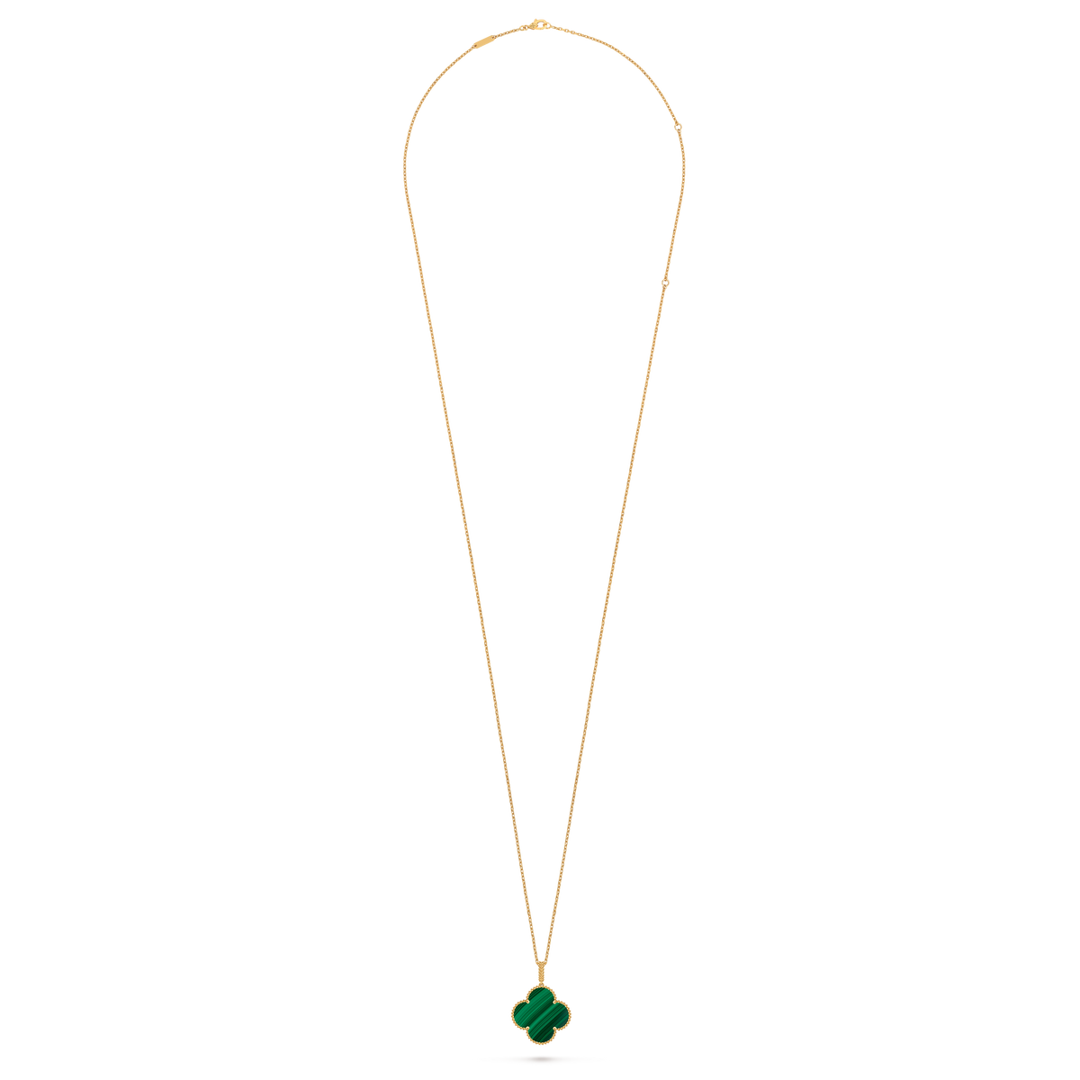 Van Cleef & Arpels Alhambra collection malachite clover necklace