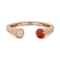 Van Cleef & Arpels Perlée Couleurs rose gold and carnelian bracelet