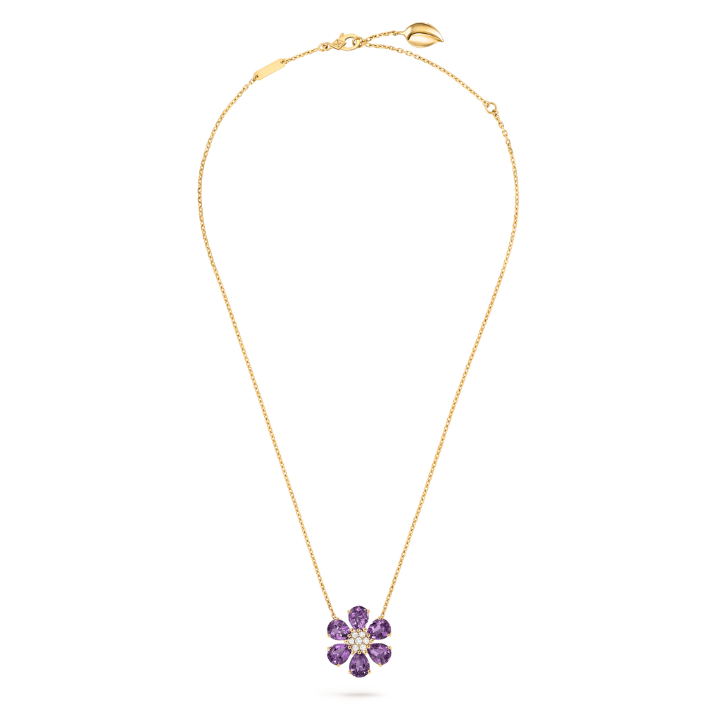 Van Cleef & Arpels Frivole Collection Yellow Gold and Amethyst Pendant Necklace