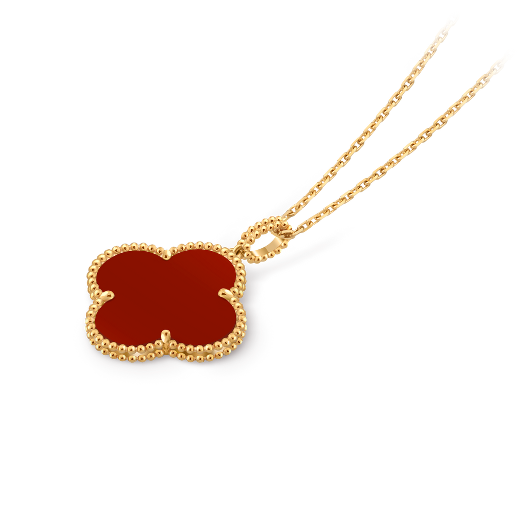 Van Cleef & Arpels Alhambra Carnelian Necklace