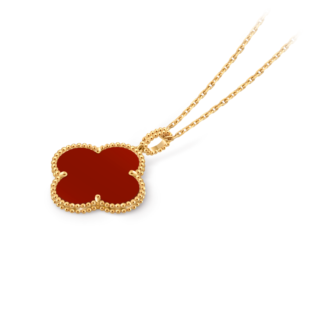 Van Cleef & Arpels Alhambra Carnelian Necklace