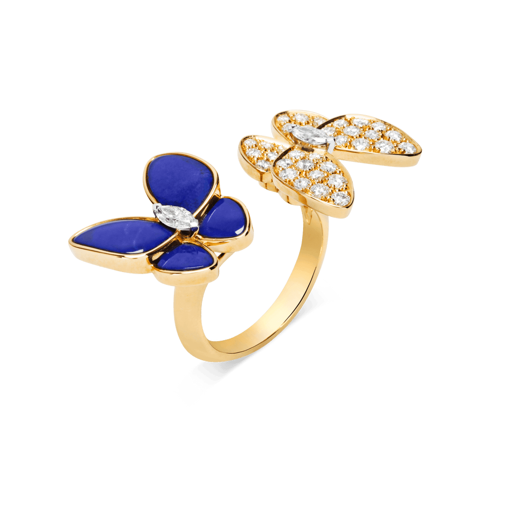 Van Cleef & Arpels Two Butterfly Between-the-Finger Ring – Lapis Lazuli Version