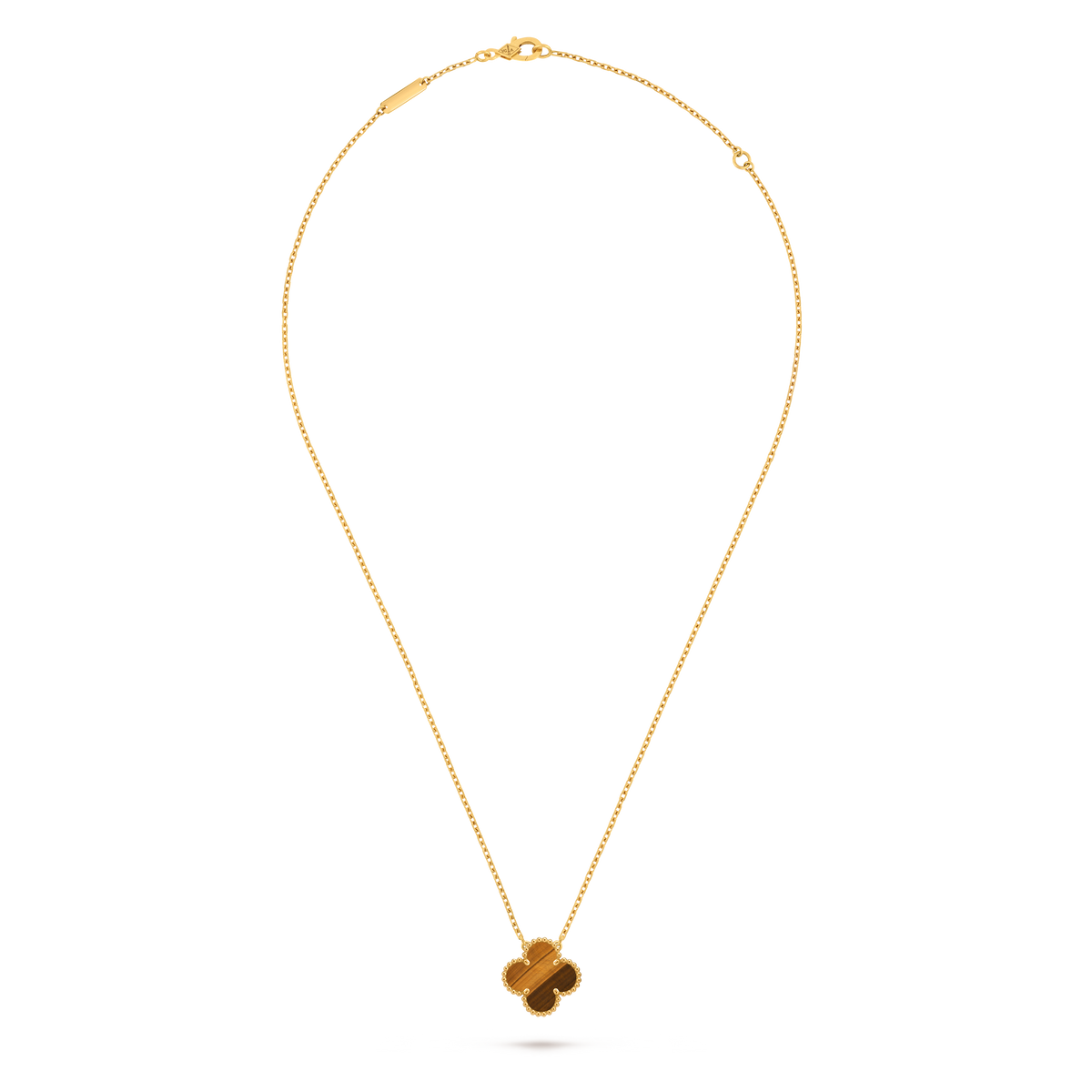 Van Cleef & Arpels Vintage Alhambra medium-sized tiger's eye clover necklace