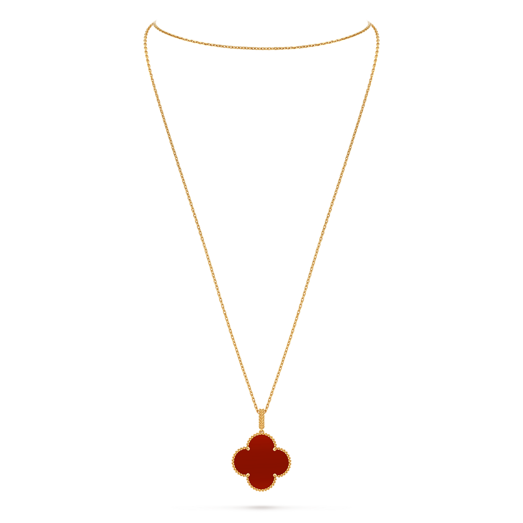 Van Cleef & Arpels Alhambra Carnelian Necklace