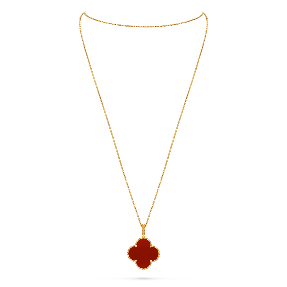 Van Cleef & Arpels Alhambra Carnelian Necklace