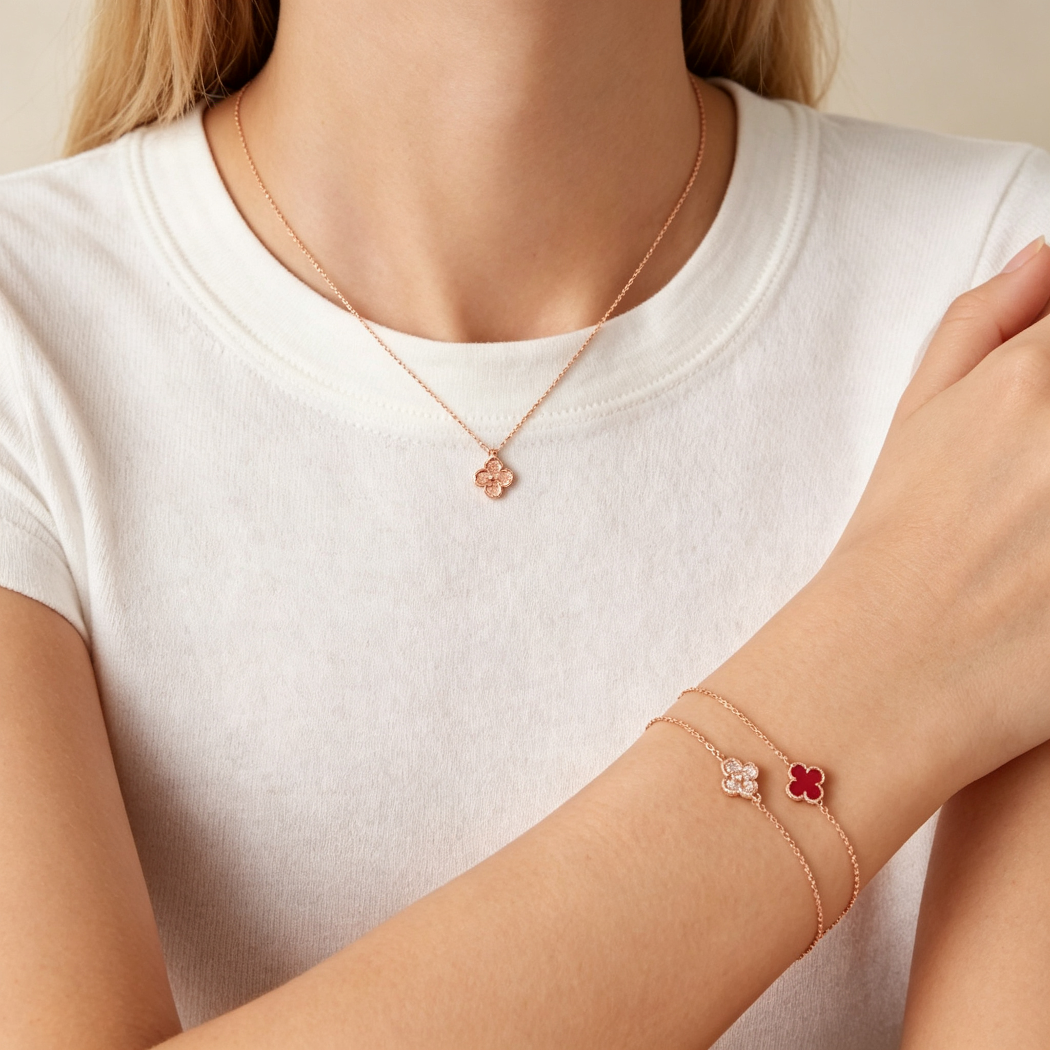 Van Cleef & Arpels Vintage Alhambra pendant, rose gold