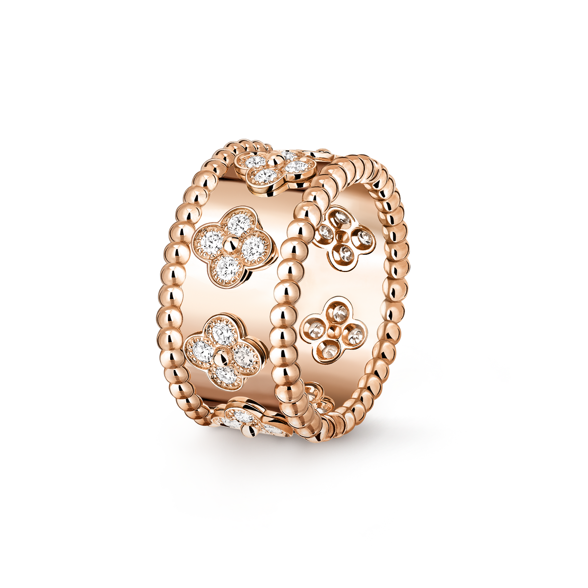 This is a Van Cleef & Arpels Perlée Clovers ring—medium model.