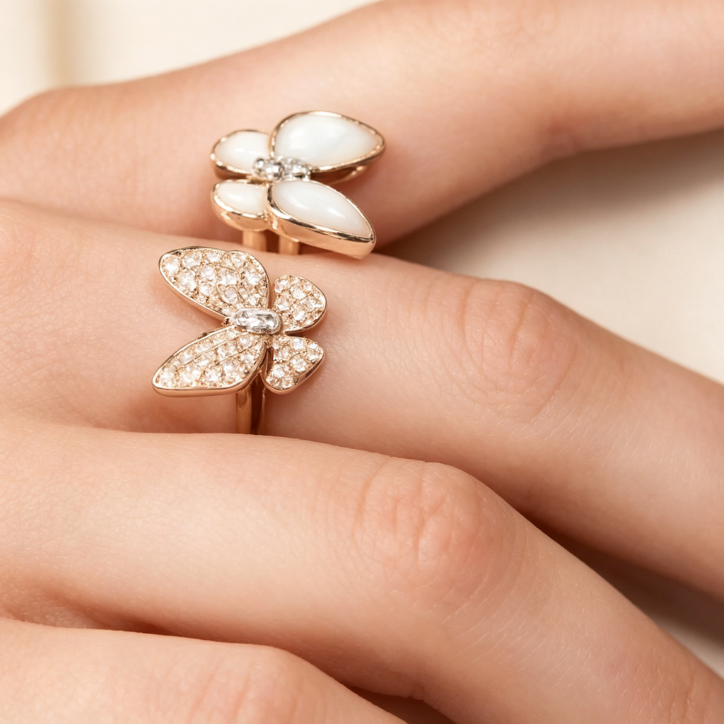 Van Cleef & Arpels Two Butterfly Between-the-Finger Ring