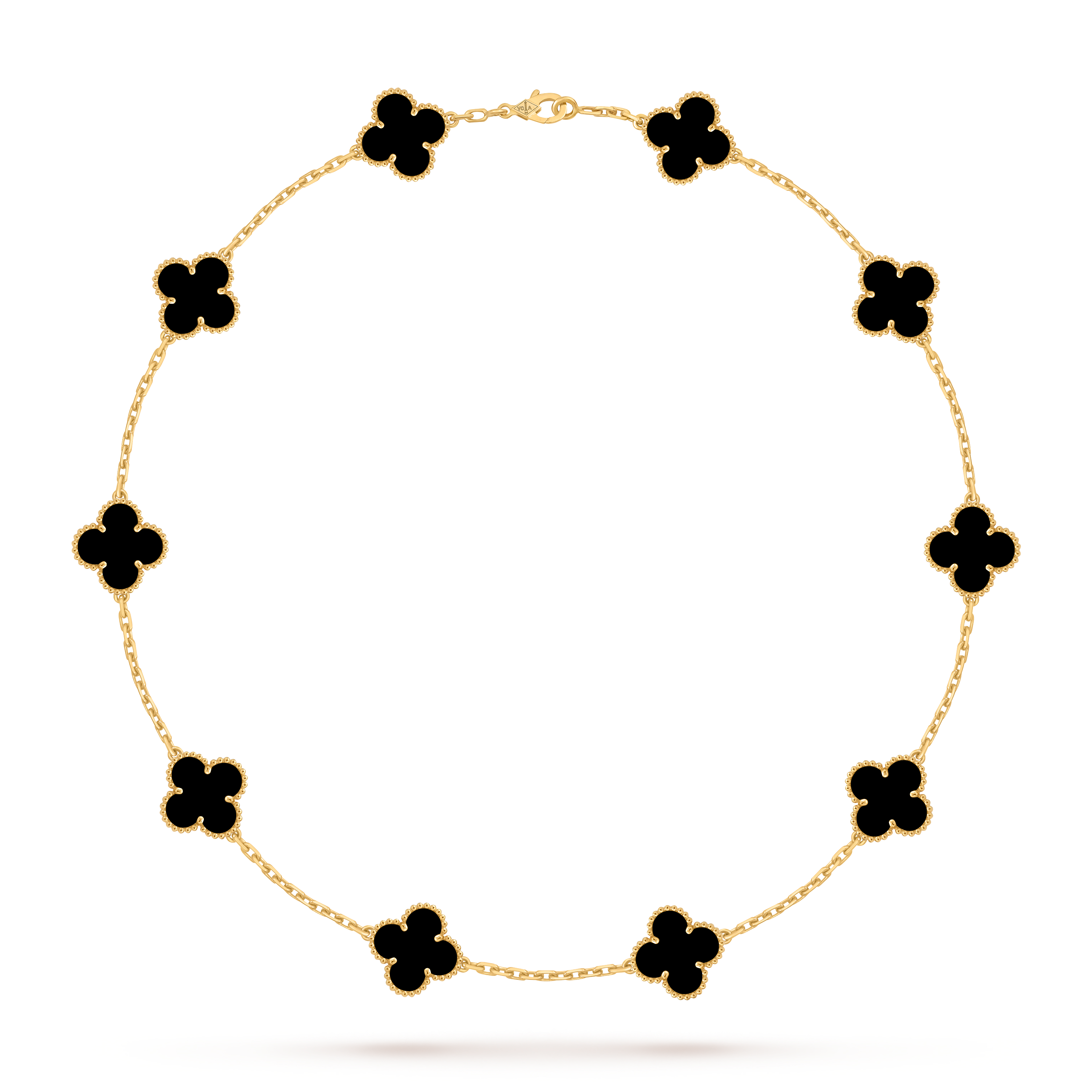 Van Cleef & Arpels Vintage Alhambra multi-motif necklace in black onyx