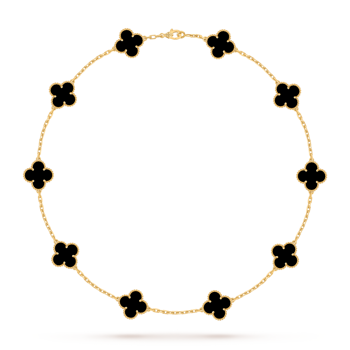 Van Cleef & Arpels Vintage Alhambra 10-motif onyx necklace