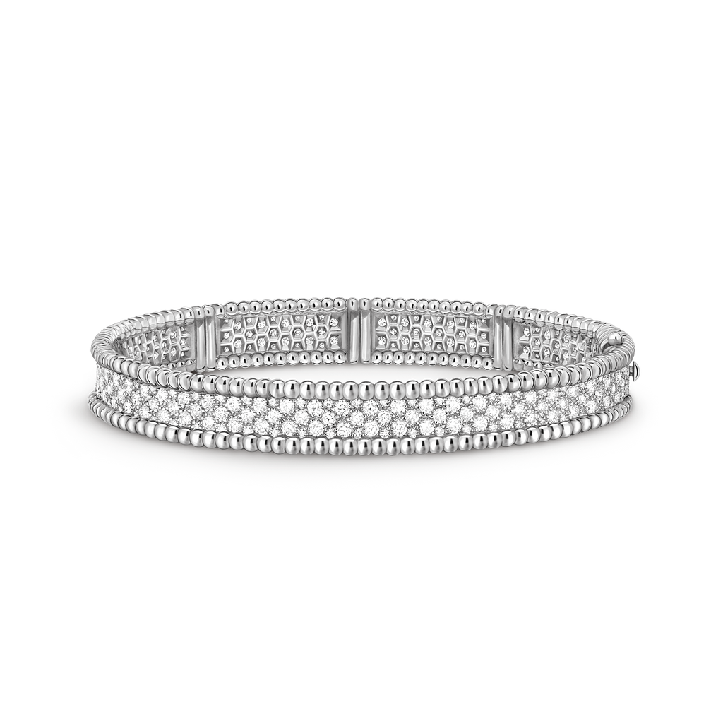 Van Cleef & Arpels Perlée collection three-row bracelet
