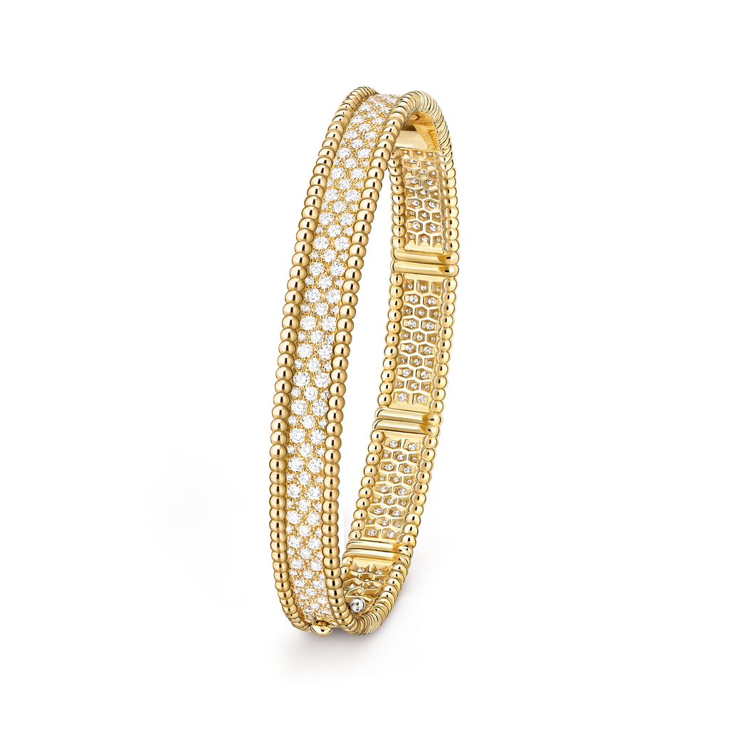 Van Cleef & Arpels Perlée collection three-row bracelet