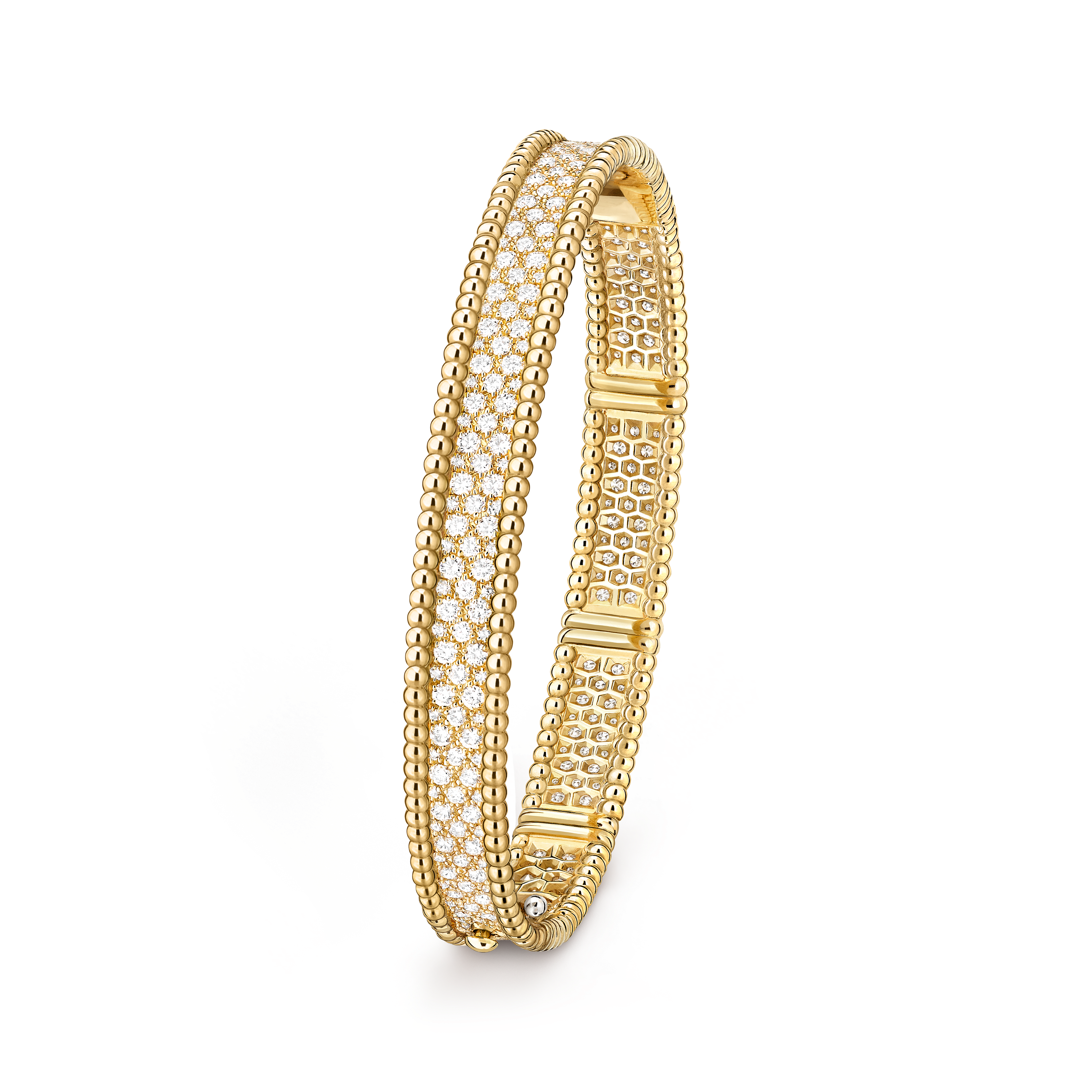 Van Cleef & Arpels Perlée collection three-row bracelet