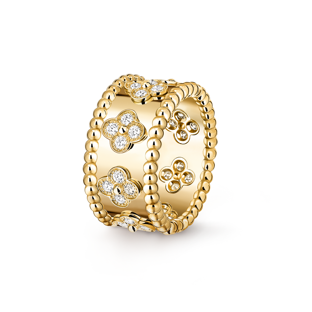 This is a Van Cleef & Arpels Perlée Clovers ring—medium model.