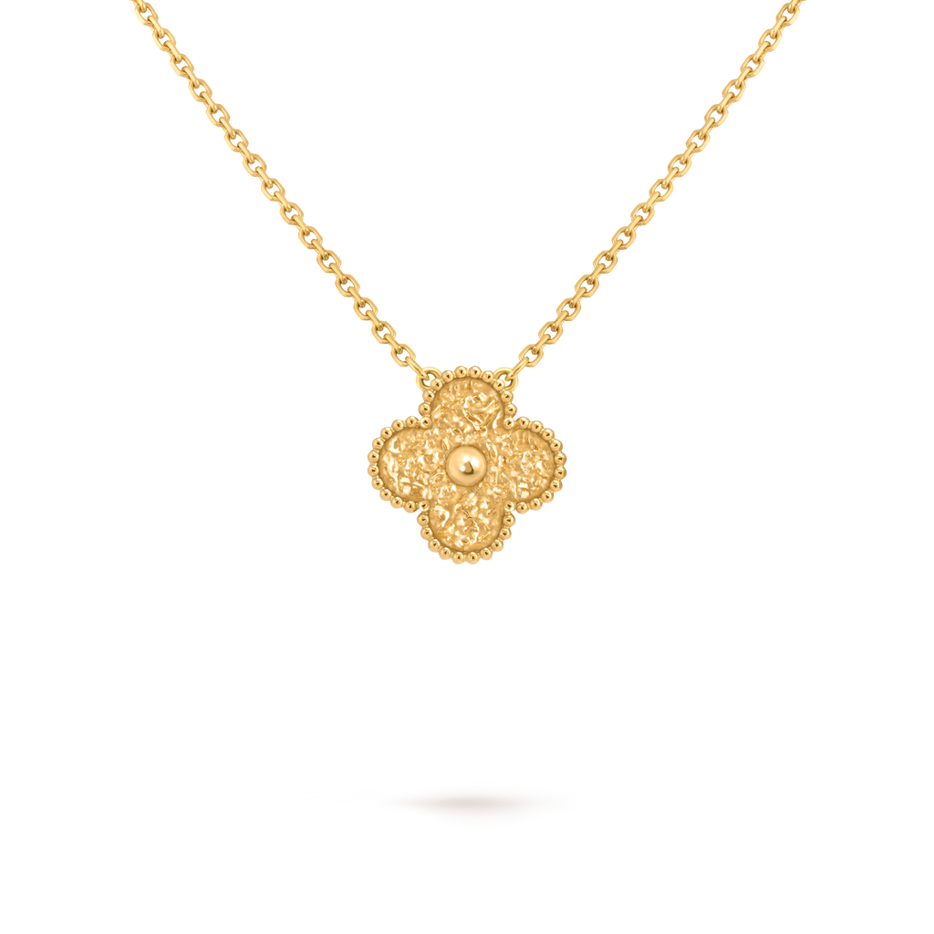 Van Cleef & Arpels Vintage Alhambra Guilloché single-motif pendant