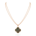 Van Cleef & Arpels Vintage Alhambra medium-sized grey mother-of-pearl clover necklace